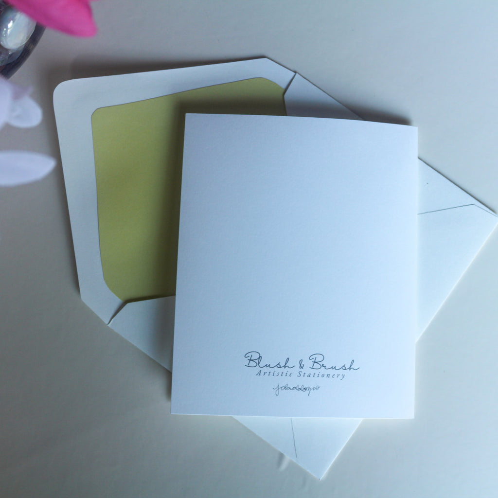 Hand-Painted Lemon Drop Martini Greeting Card