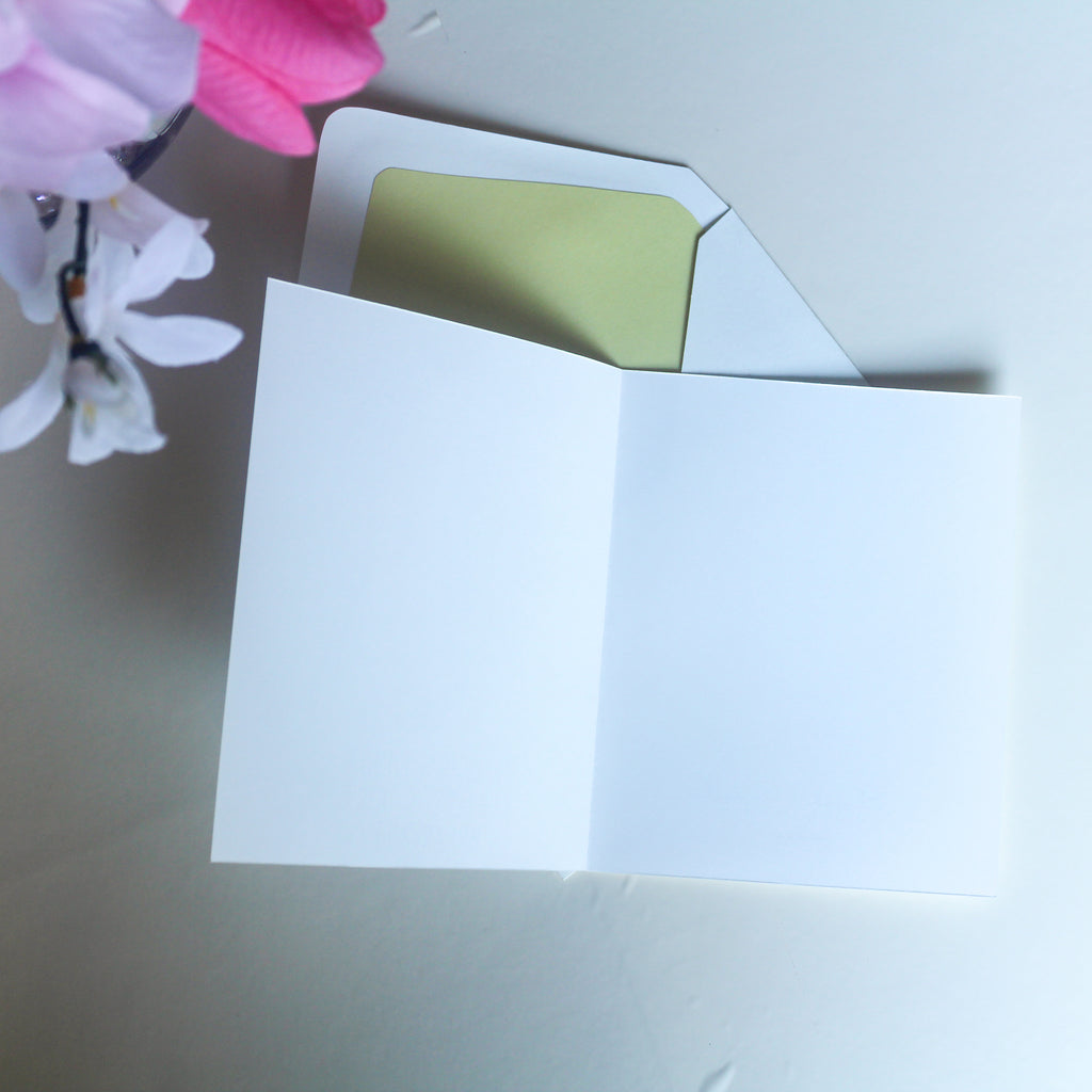 Hand-Painted Champagne Greeting Card