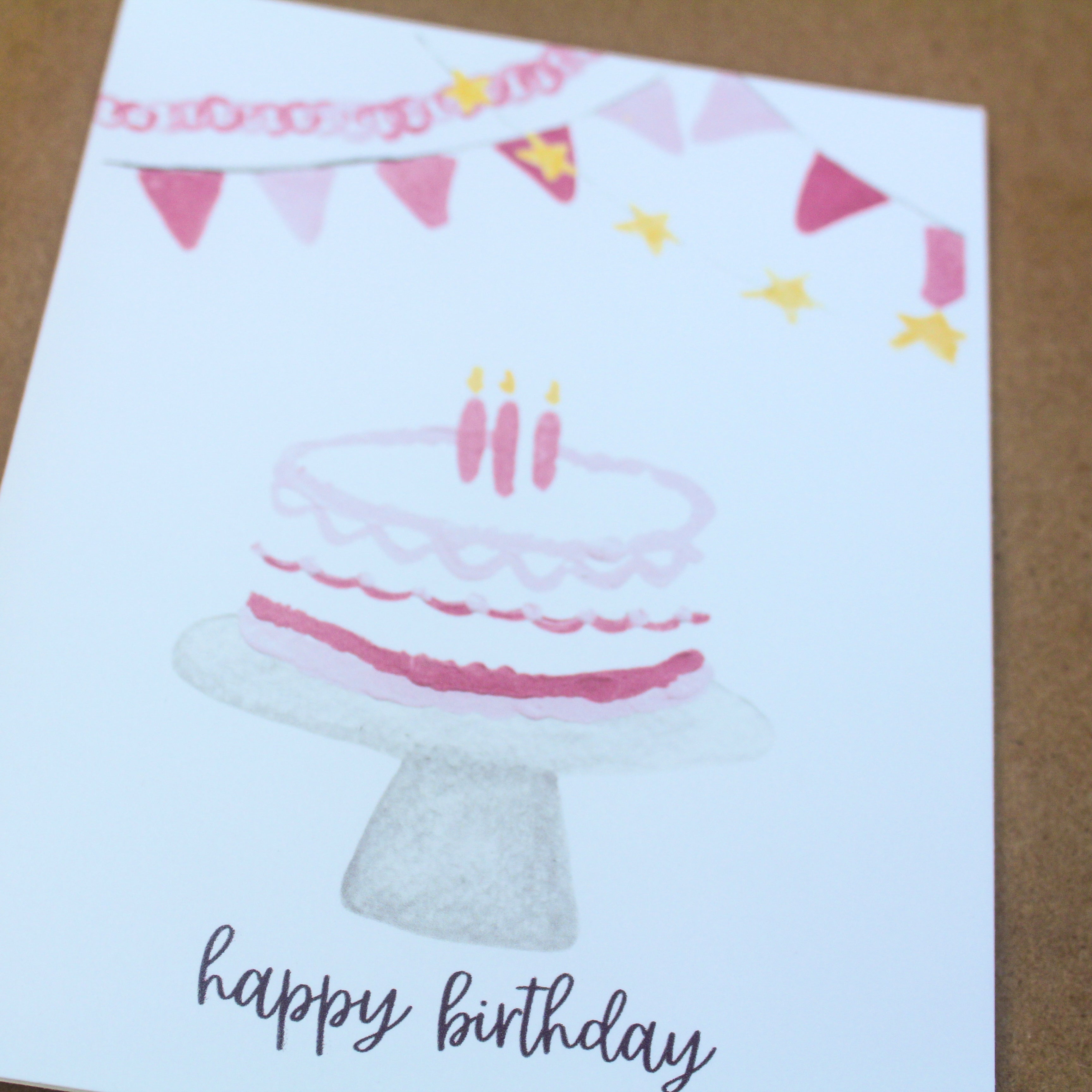 Happy Birthday Cake Greeting Card