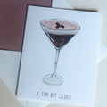 Hand-Painted Espresso Martini Greeting Card