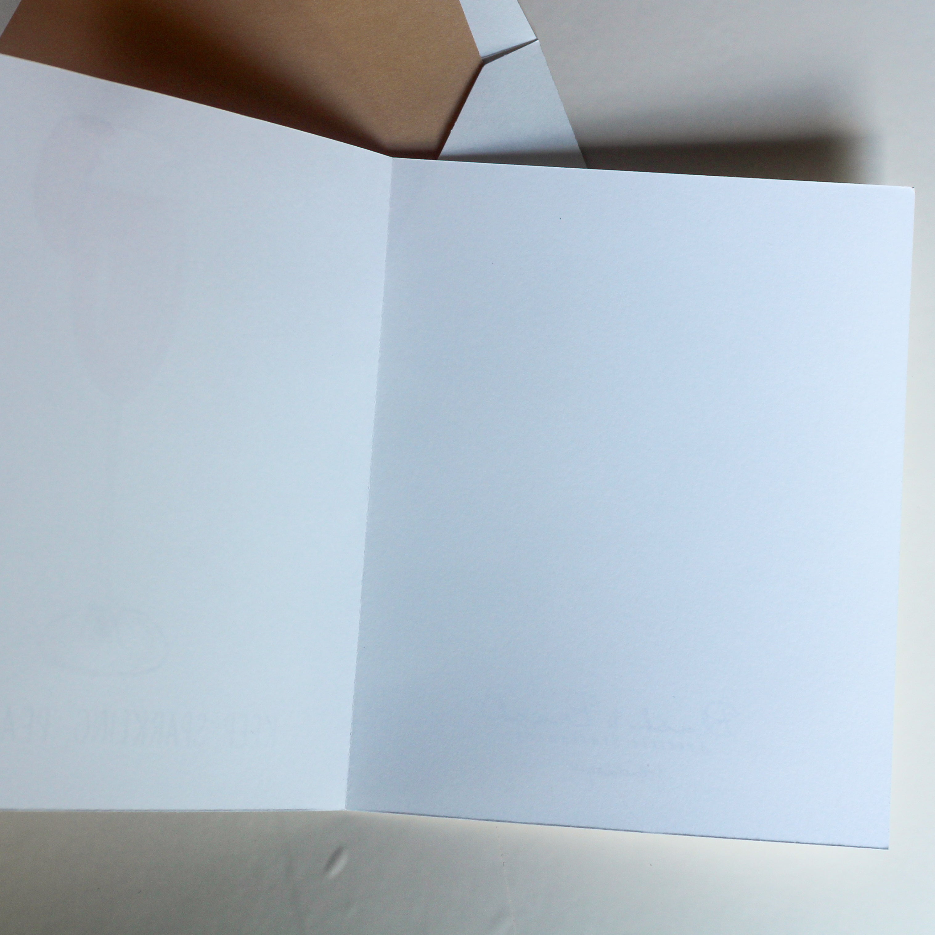Hand-Painted Old Fashioned Greeting Card