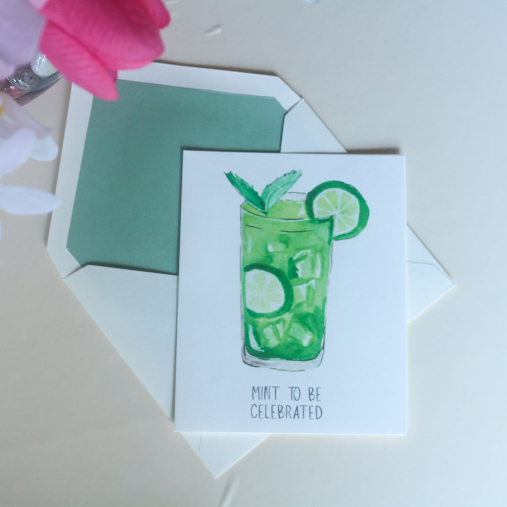 Hand-Painted Mojito Greeting Card