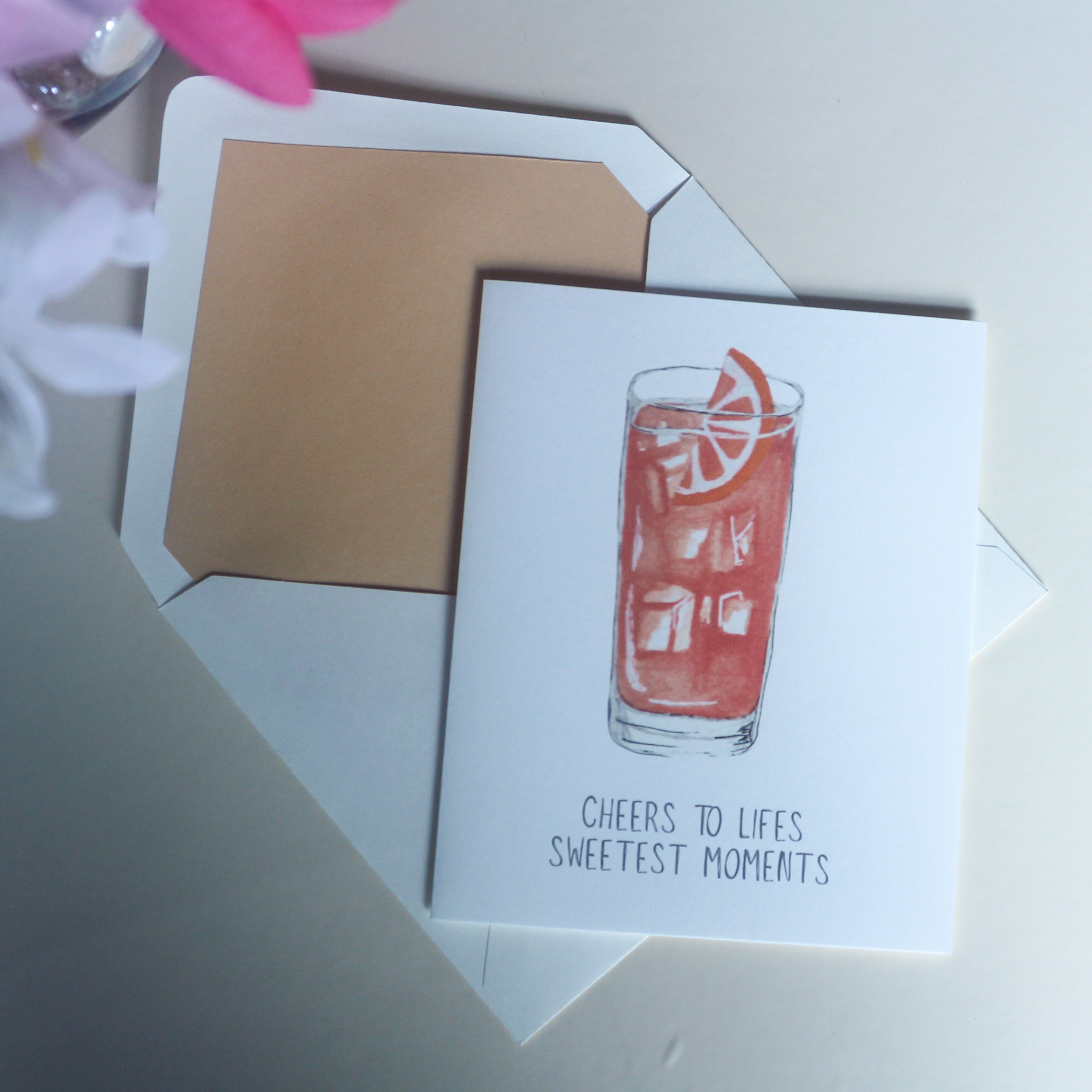 Hand-Painted Paloma Greeting Card