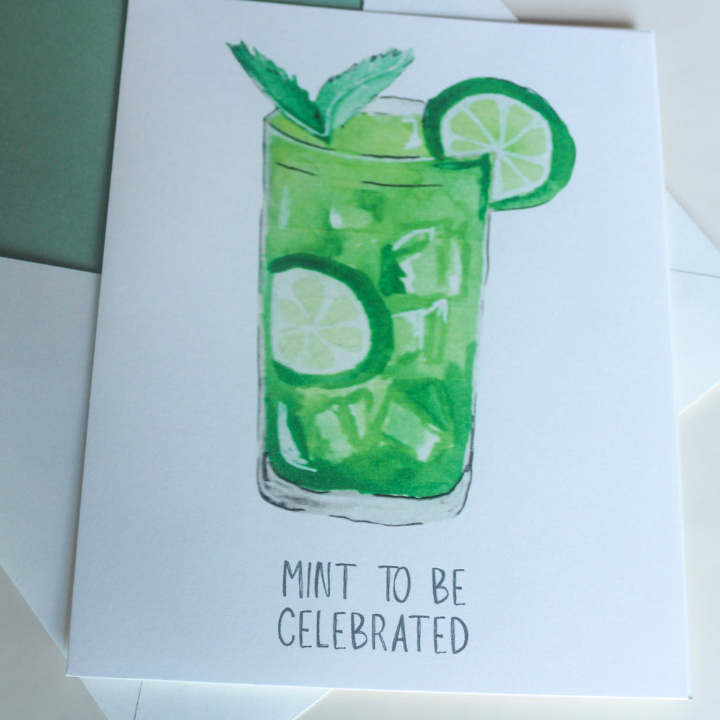 Hand-Painted Mojito Greeting Card