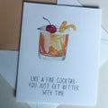 Hand-Painted Old Fashioned Greeting Card