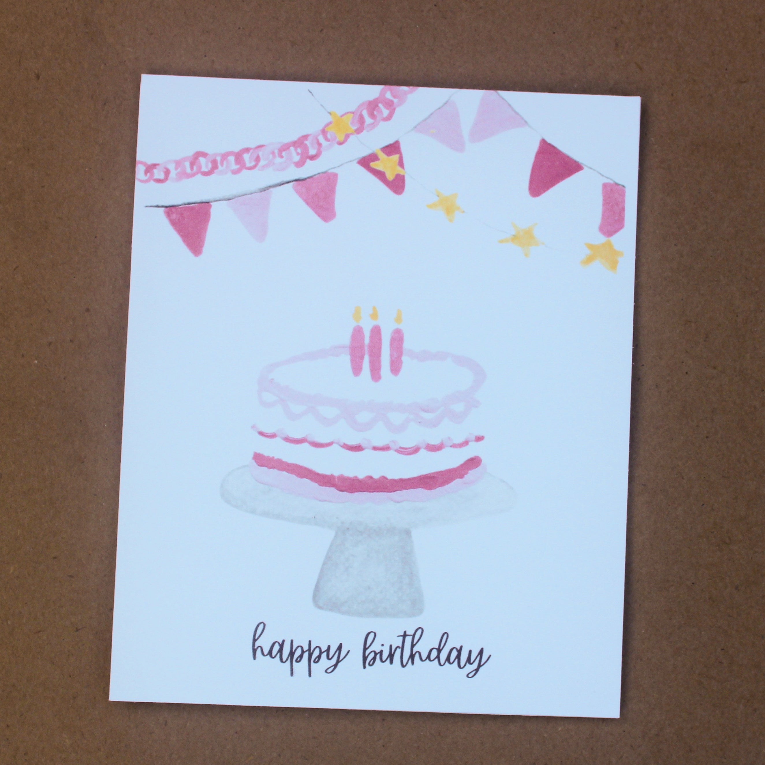 Happy Birthday Cake Greeting Card