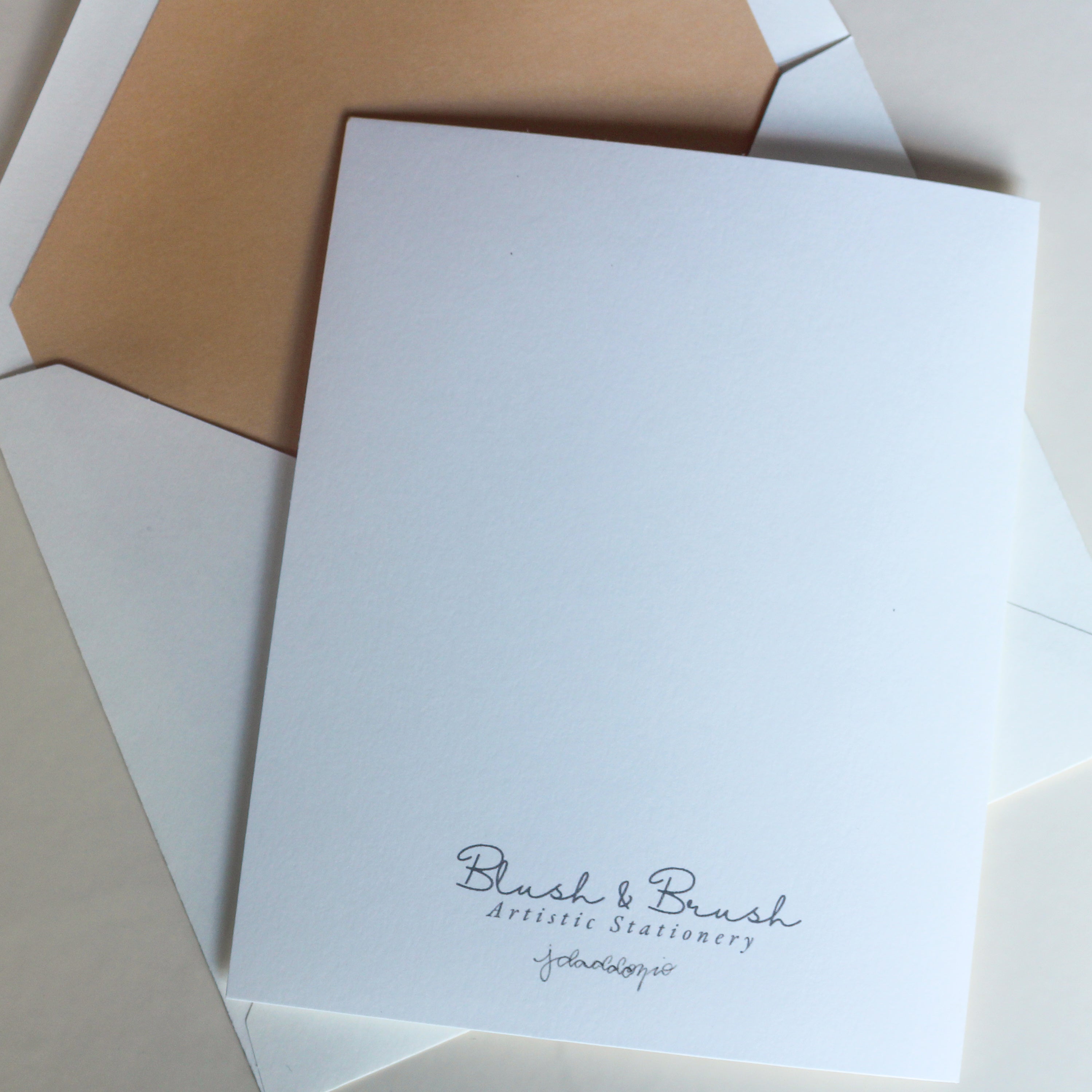 Hand-Painted Peach Bellini Greeting Card
