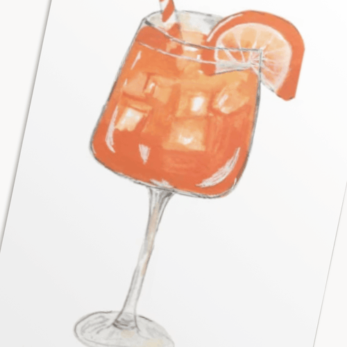 Aperol Spritz Greeting Card — Funny Birthday Card for Her, Cocktail Lover Gift