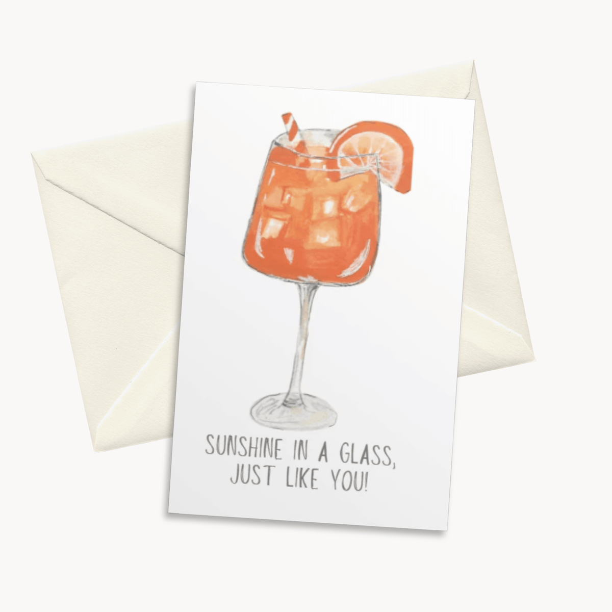Aperol Spritz Greeting Card — Funny Birthday Card for Her, Cocktail Lover Gift