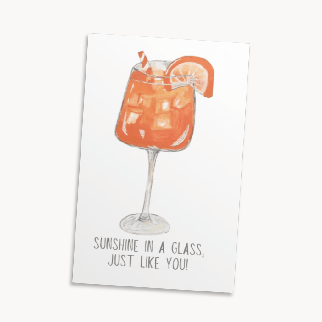 Aperol Spritz Greeting Card — Funny Birthday Card for Her, Cocktail Lover Gift