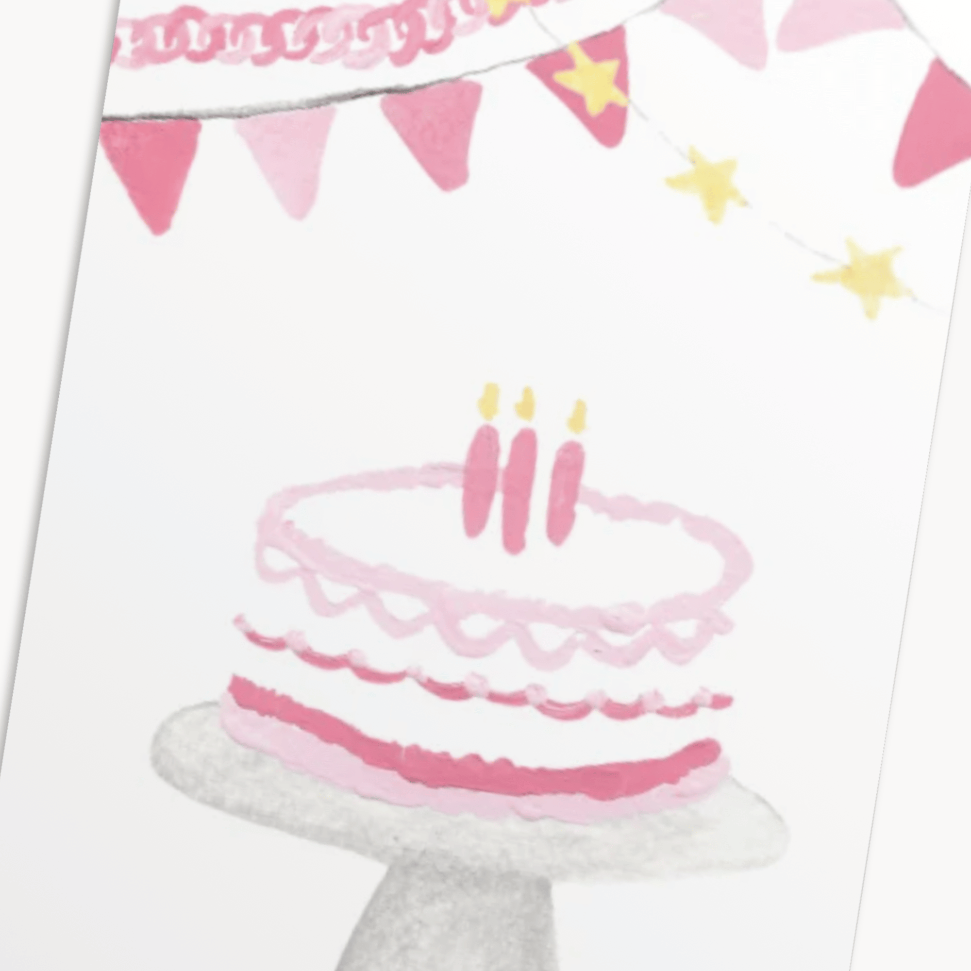 Happy Birthday Cake Greeting Card