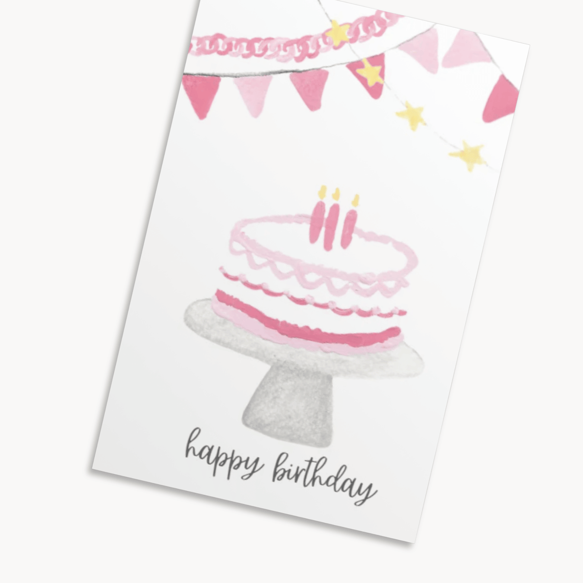 Happy Birthday Cake Greeting Card