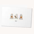Ghostly Trio Greeting Card — Cute Halloween Card for Her, Spooky Season Gift