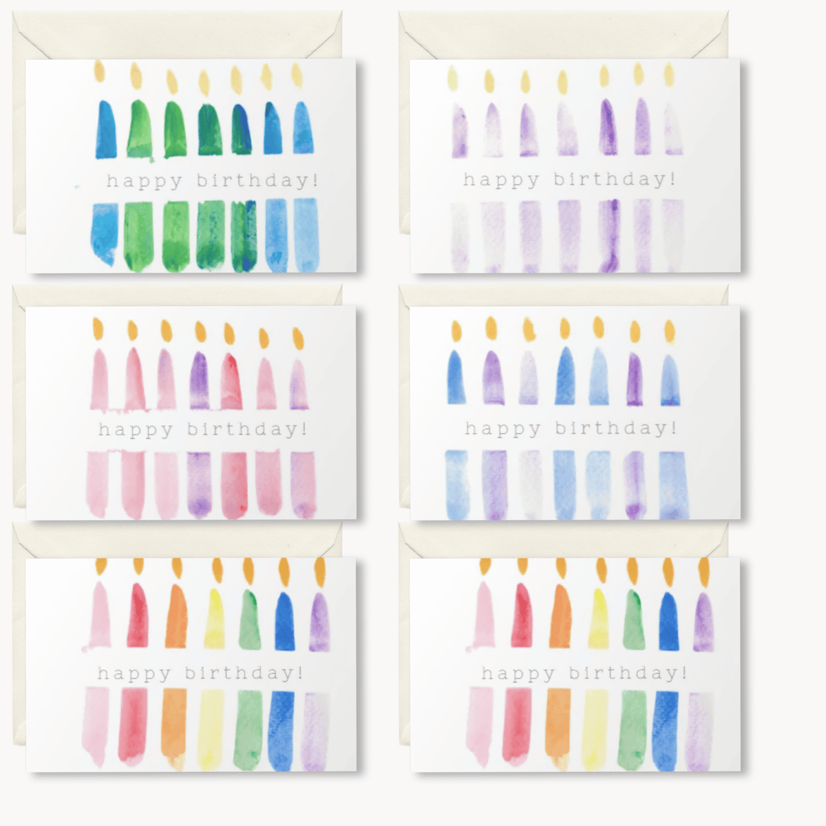 Birthday Cards Set of 12
