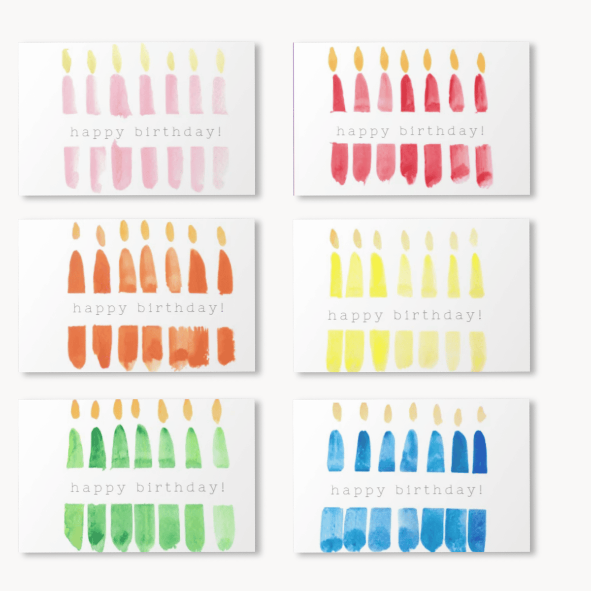Birthday Cards Set of 12