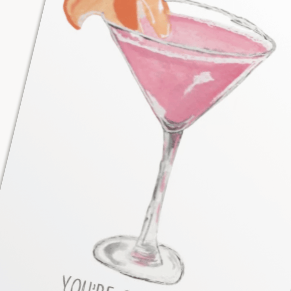 Cosmopolitan Greeting Card — Iconic Birthday Card for Her, Cocktail Lover Gift