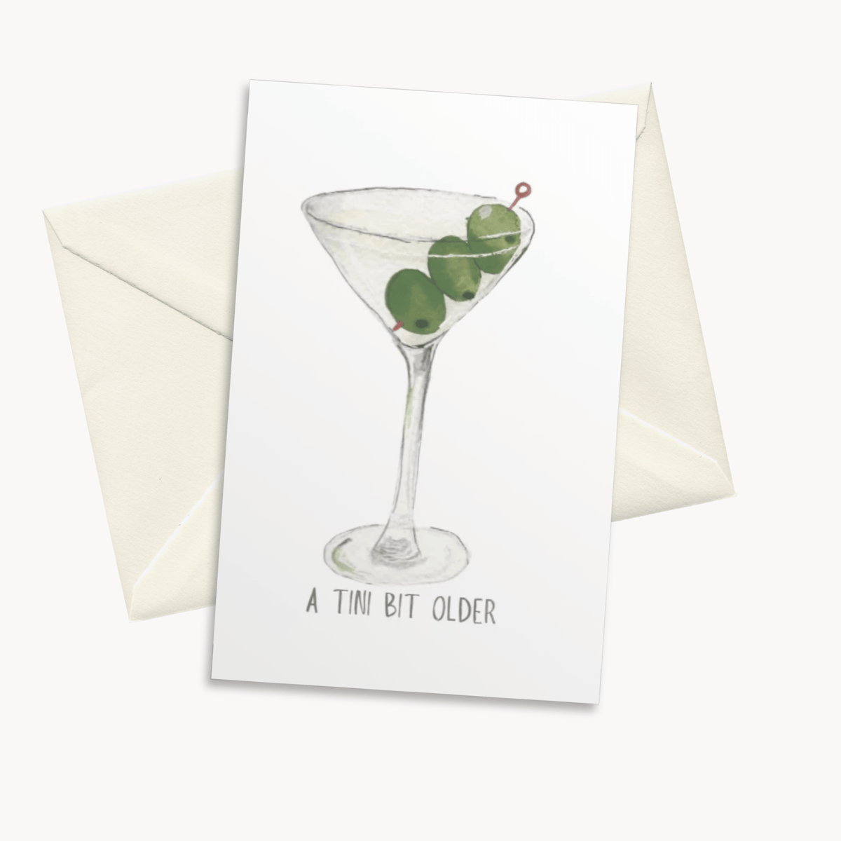 Dirty Martini Greeting Card — Chic Birthday Card for Her, Cocktail Lover Gift