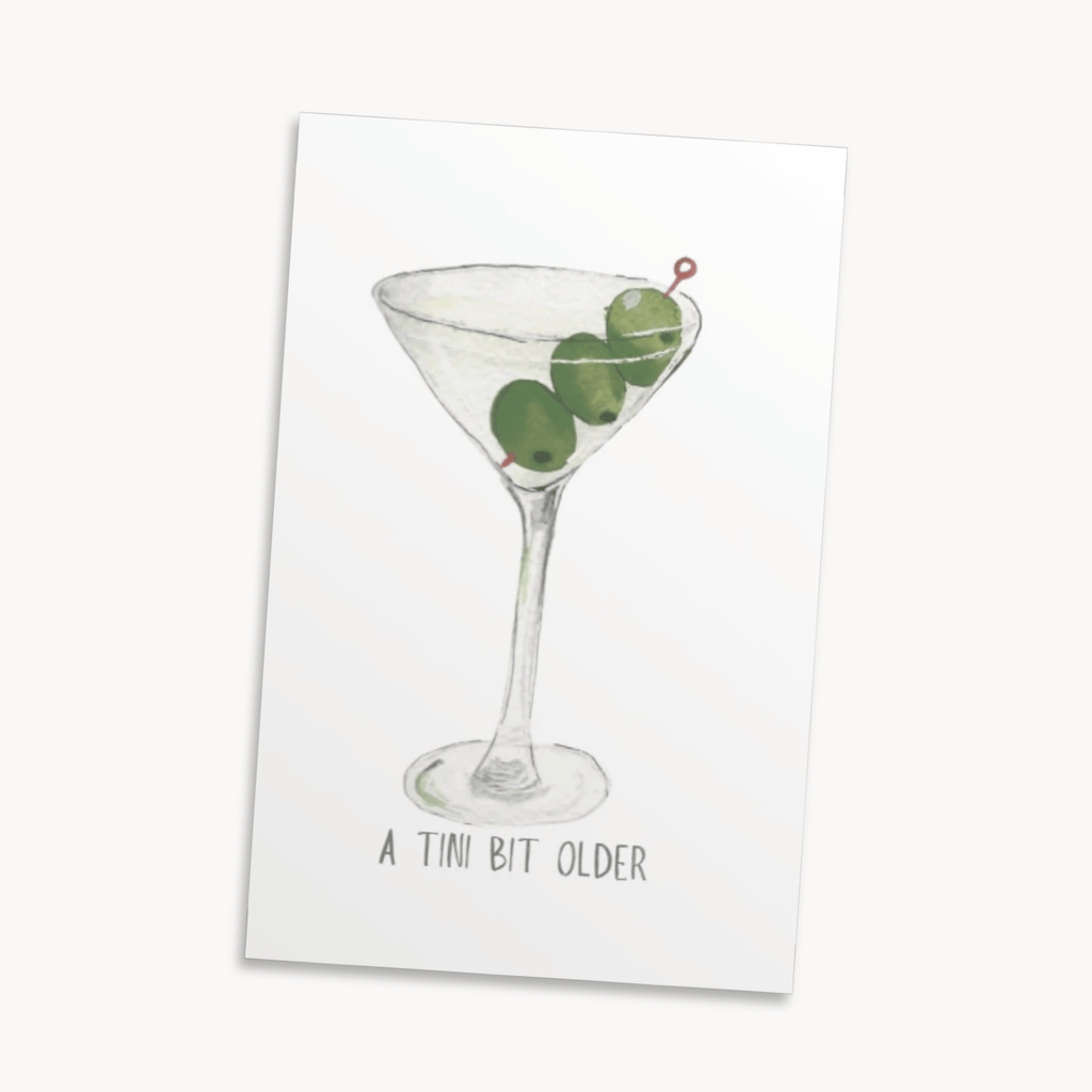 Dirty Martini Greeting Card — Chic Birthday Card for Her, Cocktail Lover Gift