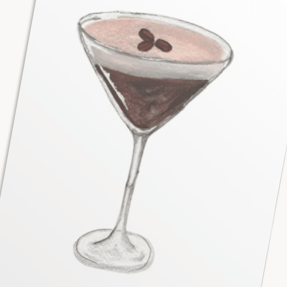 Espresso Martini Greeting Card — Funny Birthday Card, Coffee Cocktail Lover Gift