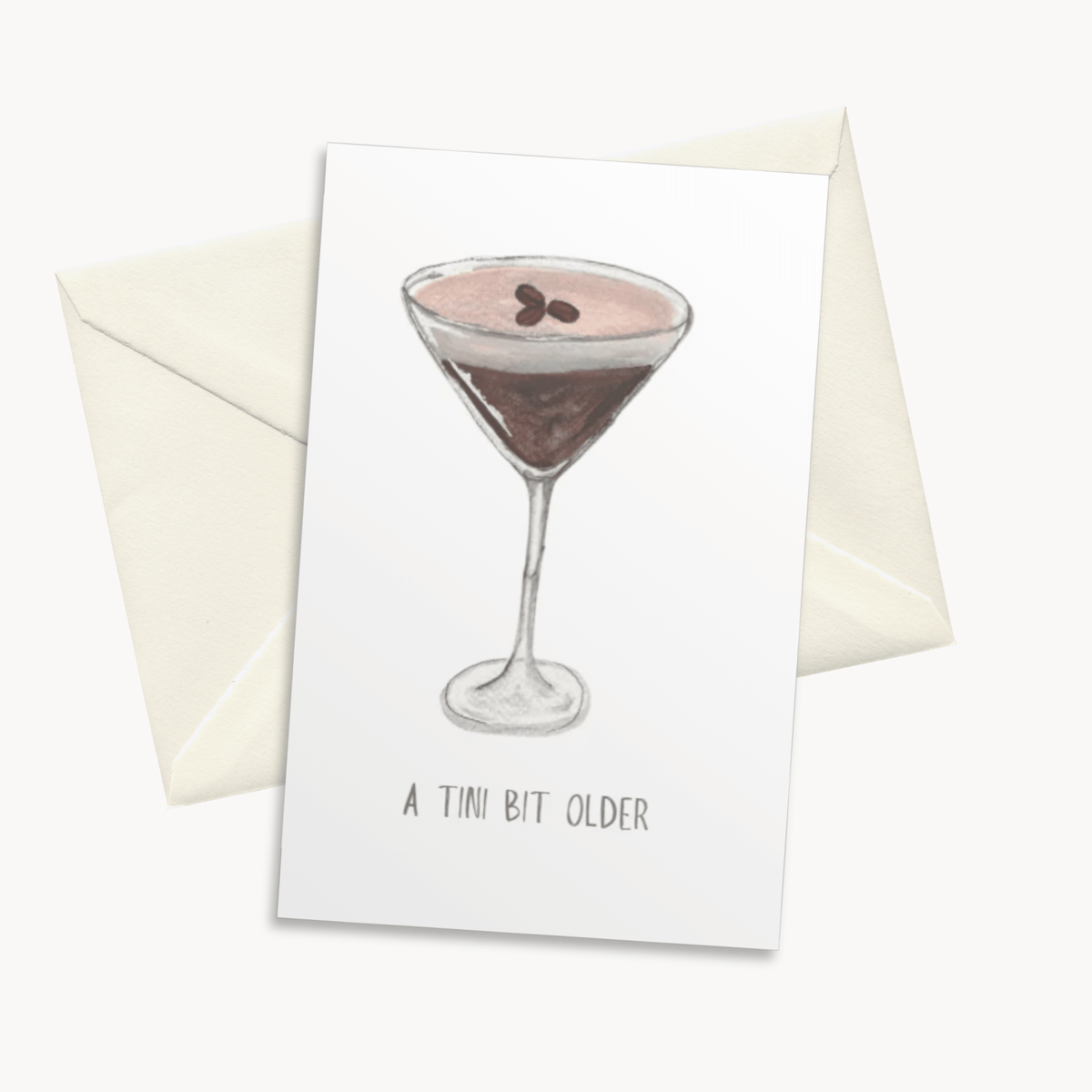 Espresso Martini Greeting Card — Funny Birthday Card, Coffee Cocktail Lover Gift