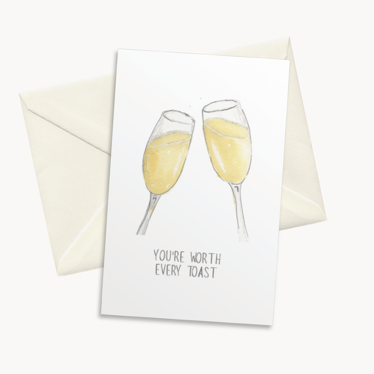 Worth Every Toast Greeting Card — Milestone Card, Promotion & Graduation Gift Idea
