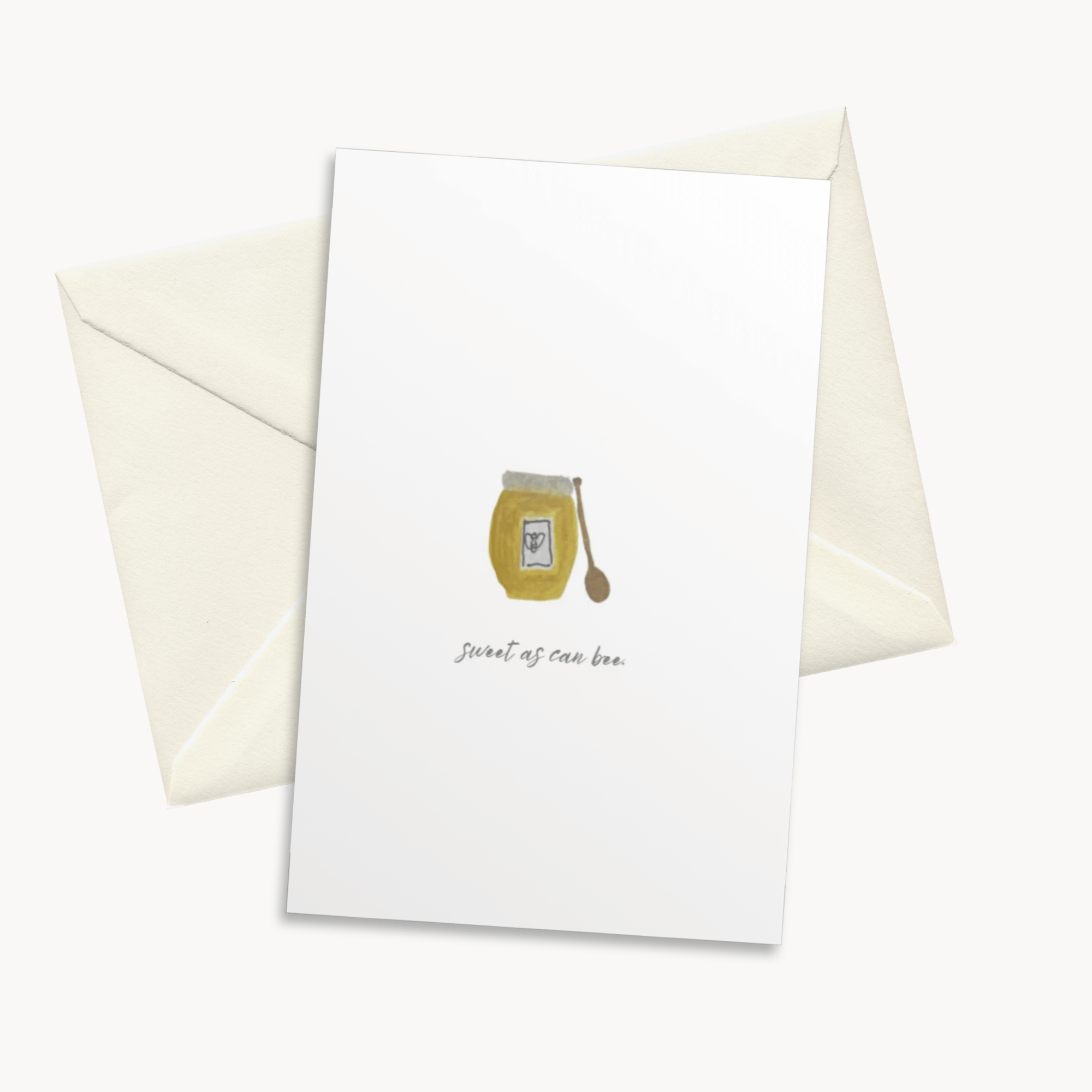 Honey Jar Greeting Card — Sweet as Can Bee, Cute Fall Card for Her