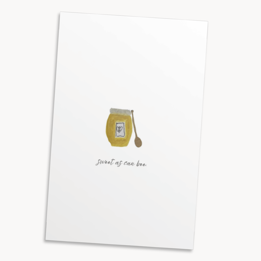 Honey Jar Greeting Card — Sweet as Can Bee, Cute Fall Card for Her