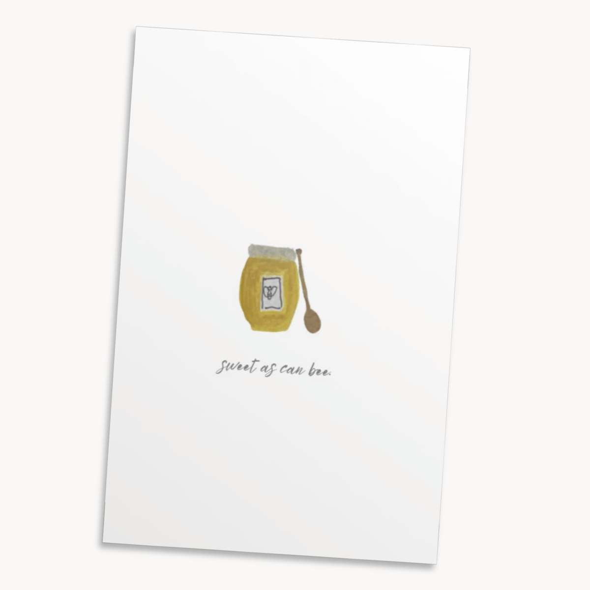 Honey Jar Greeting Card — Sweet as Can Bee, Cute Fall Card for Her