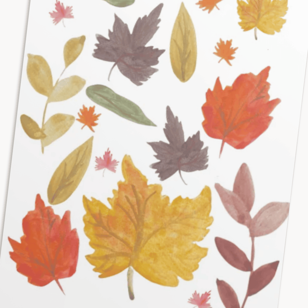 Autumn Leaves Greeting Card — Botanical Fall Card for Her, Seasonal Nature Gift