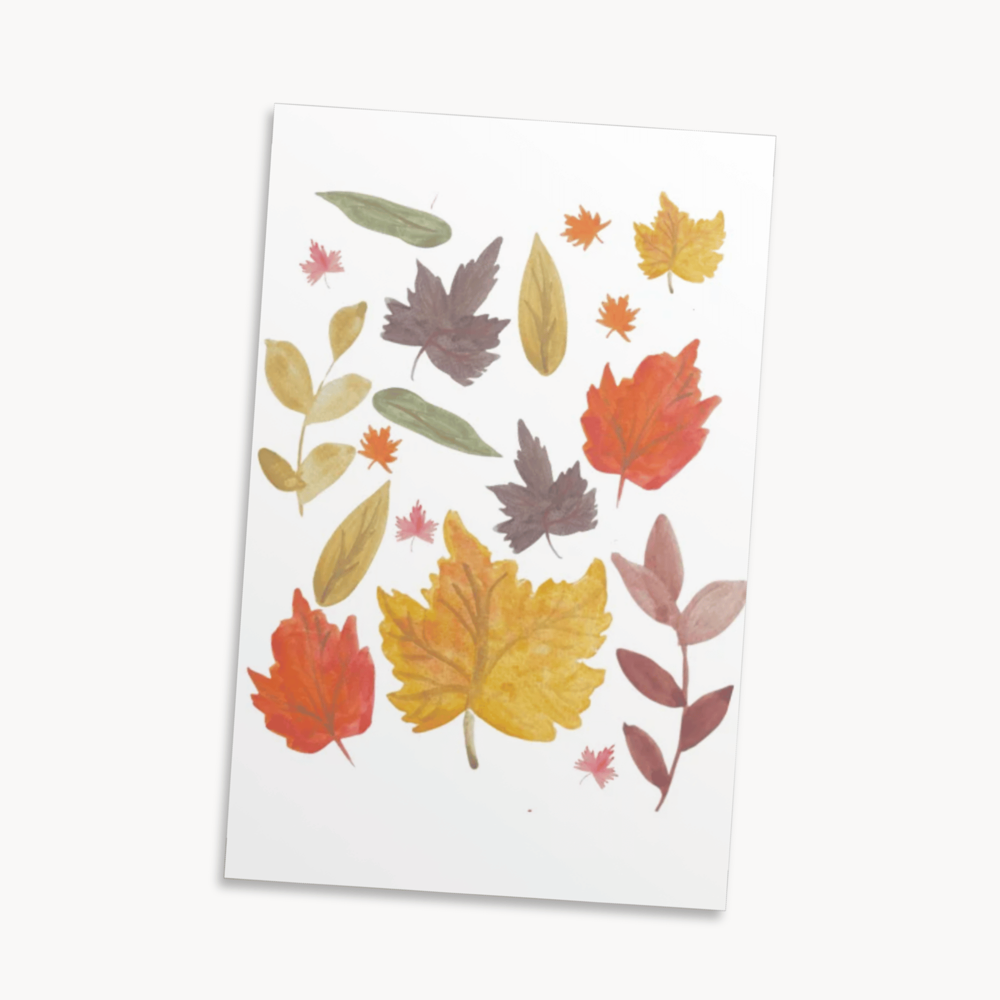 Autumn Leaves Greeting Card — Botanical Fall Card for Her, Seasonal Nature Gift