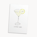 Lemon Drop Martini Greeting Card — Bright Birthday Card for Her, Cocktail Gift