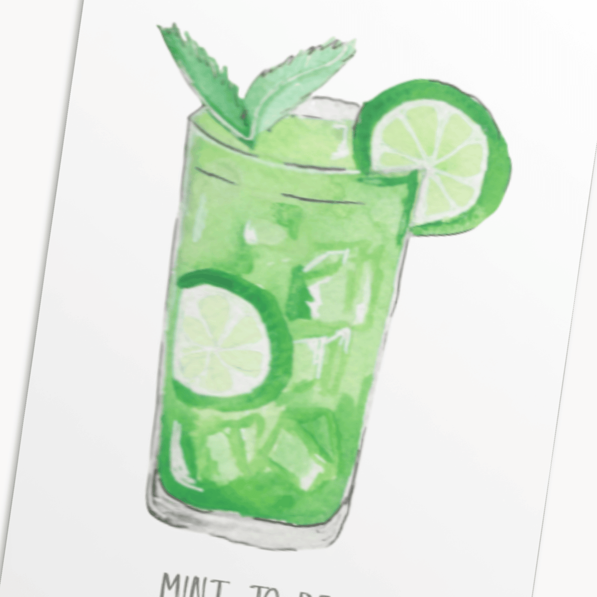 Mojito Greeting Card — Fun Birthday Card for Her, Summer Cocktail Lover Gift