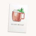 Moscow Mule Greeting Card — Unique Birthday Card, Cocktail Lover & Housewarming Gift