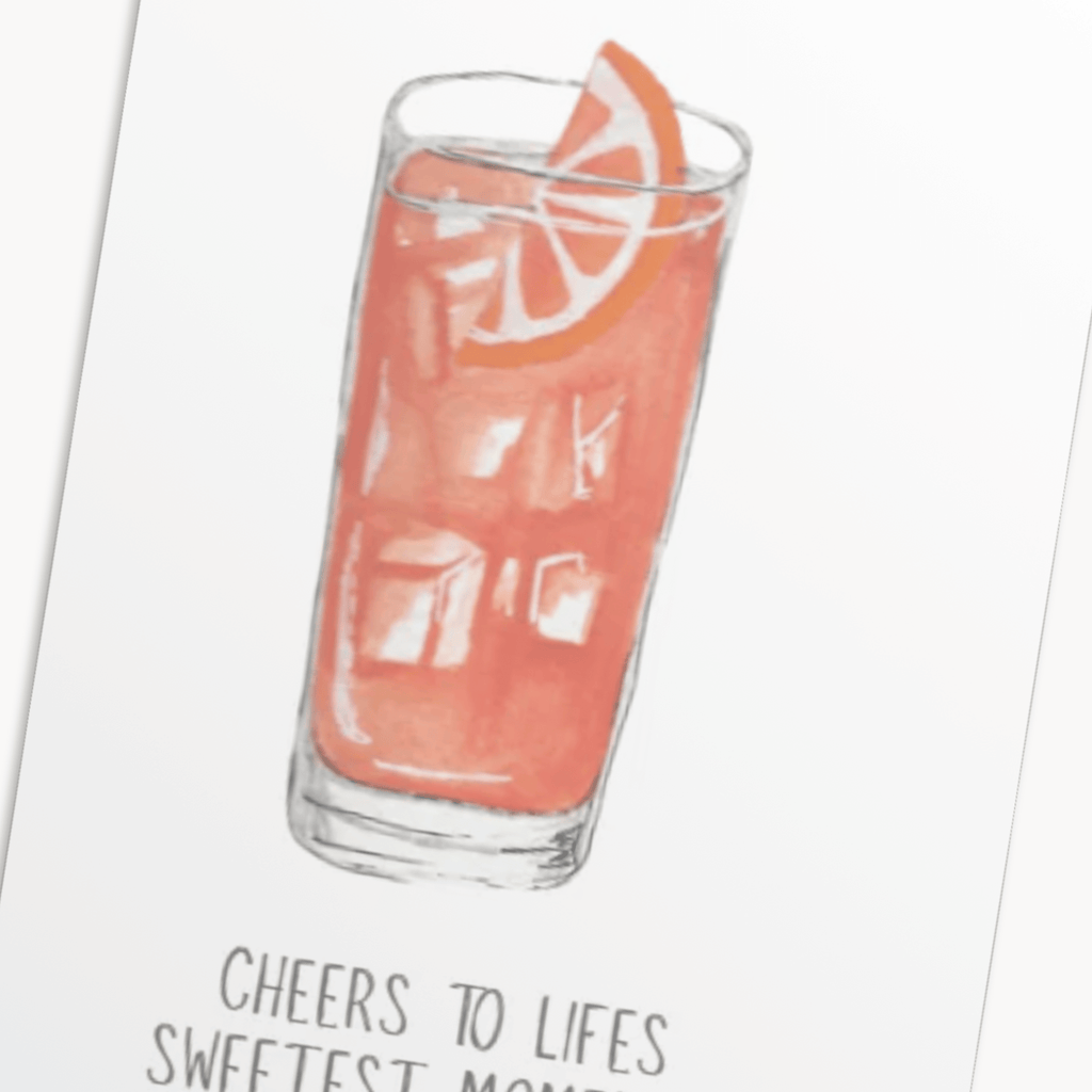 Paloma Greeting Card — Unique Birthday Card for Her, Tequila Cocktail Lover Gift