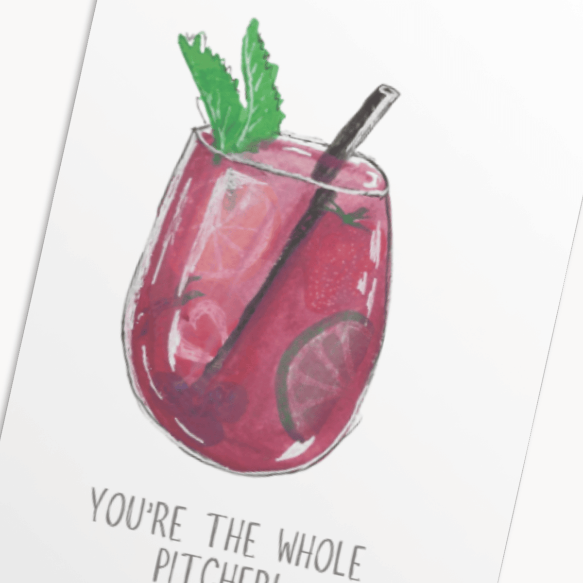 Sangria Greeting Card — Festive Birthday Card, Hostess Gift for Wine Lovers