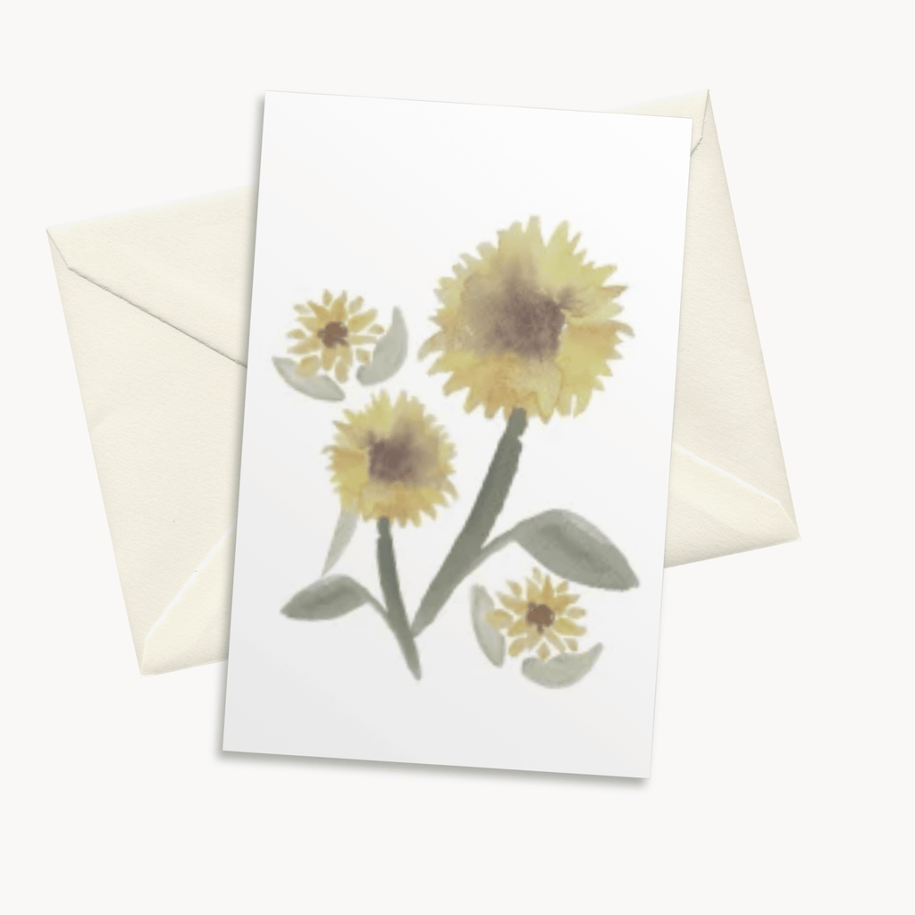 Sunflower Greeting Card — Bright Fall Card for Her, Cheerful Seasonal Gift